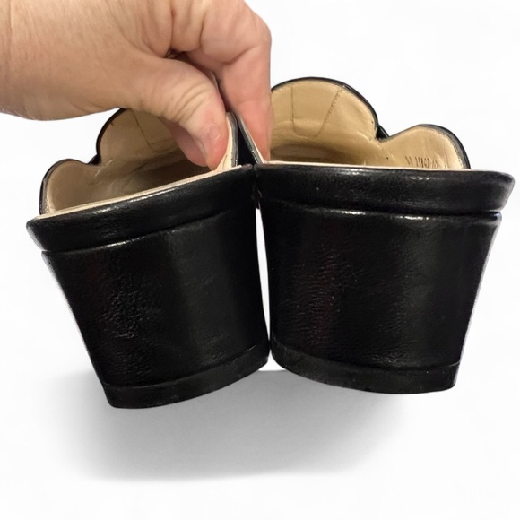 Salvatore Ferragamo Marcella Black Leather Mules with Leather Soles Size 7 3A - Picture 4 of 10